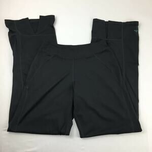 Brooks Womens Activewear Pants Black Low Rise Pull On Back Slit Stretch S